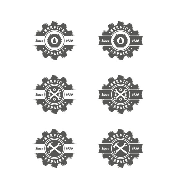 机械汽修标志logo