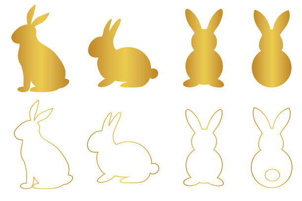 兔子矢量线稿