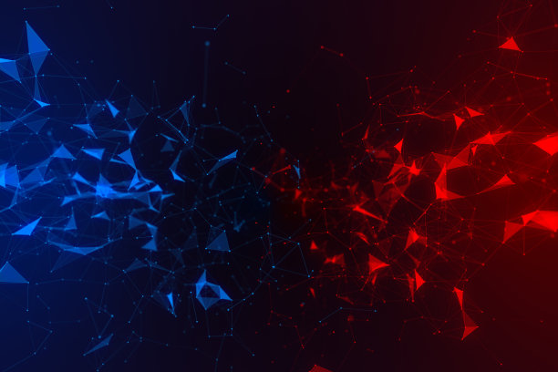 红蓝渐变科技背景