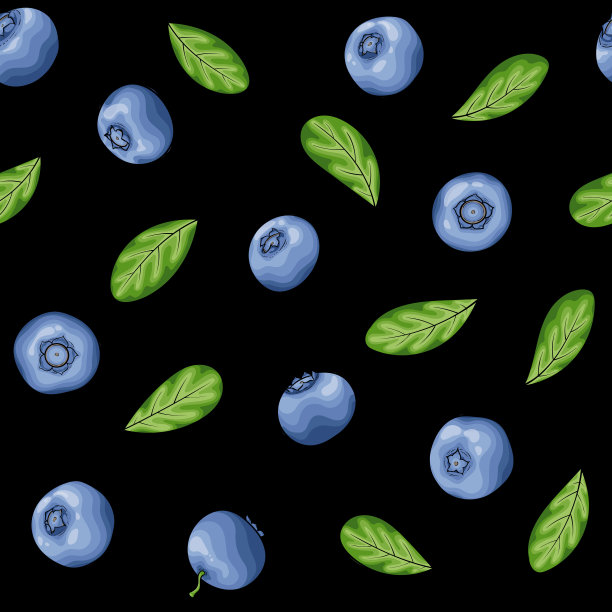 蓝莓矢量简笔画
