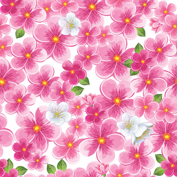 矢量艺术花卉花朵粉色花朵
