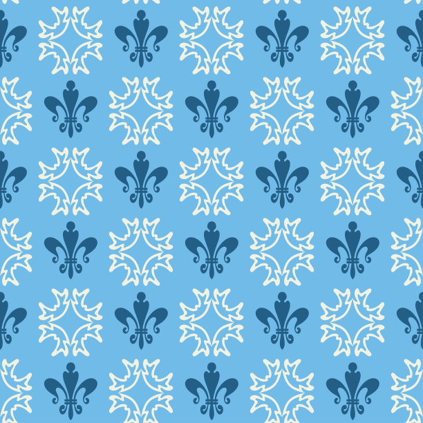 蓝色几何地毯设计