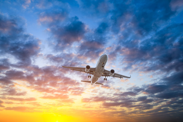 高空中的蓝天白云自然景观