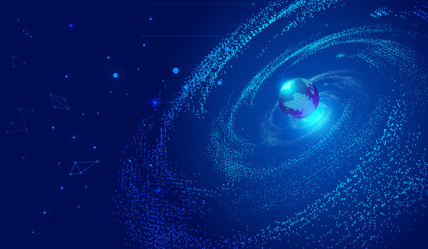 繁星点点蓝色动态宇宙