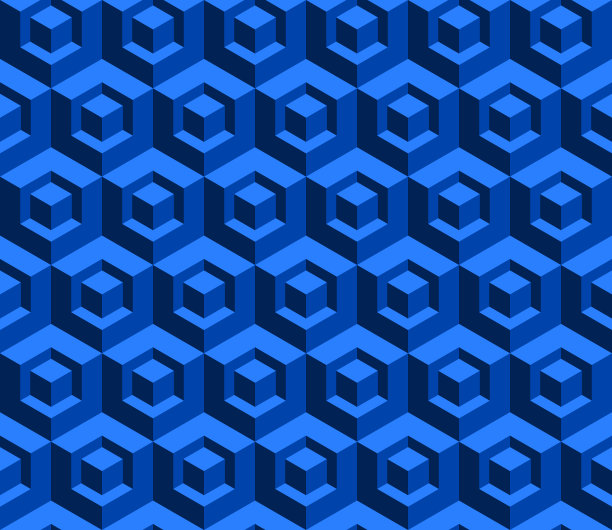 蓝色立体几何拼接背景