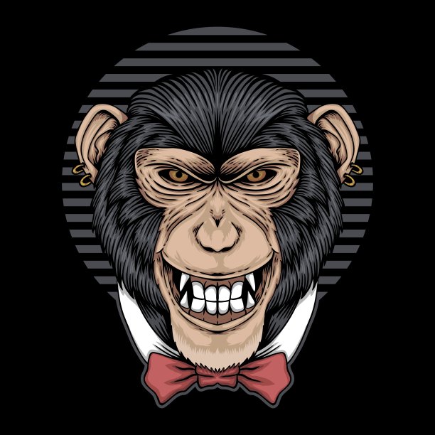 猴子吉祥物logo