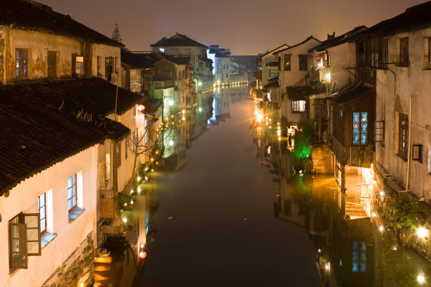 江苏苏州城市夜景