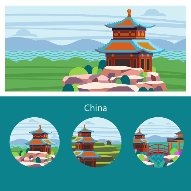 中国风抽象山水