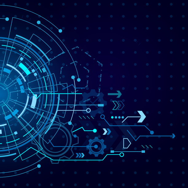 矢量图抽象科技背景蓝色背景图