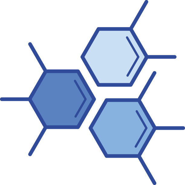 原子结构分子模型矢量插画