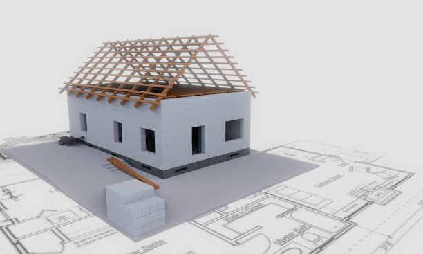 房屋模型的概念图像