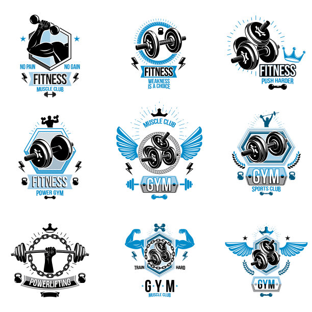 健身房logo健身海报