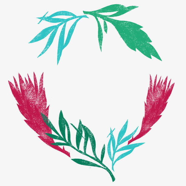 精美绿色圆形几何花纹图案