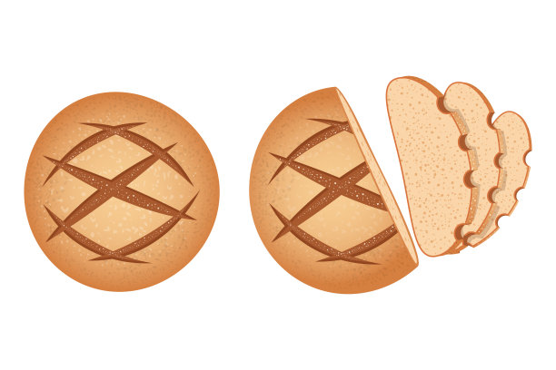 面包卷矢量图