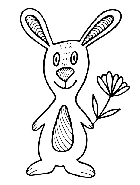 矢量卡通小兔子
