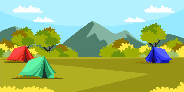 简约风格卡通树木插画