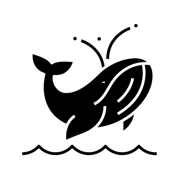 卡通鲸鱼logo