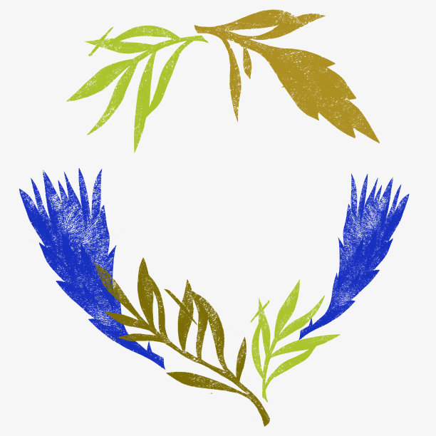 精美绿色圆形几何花纹图案