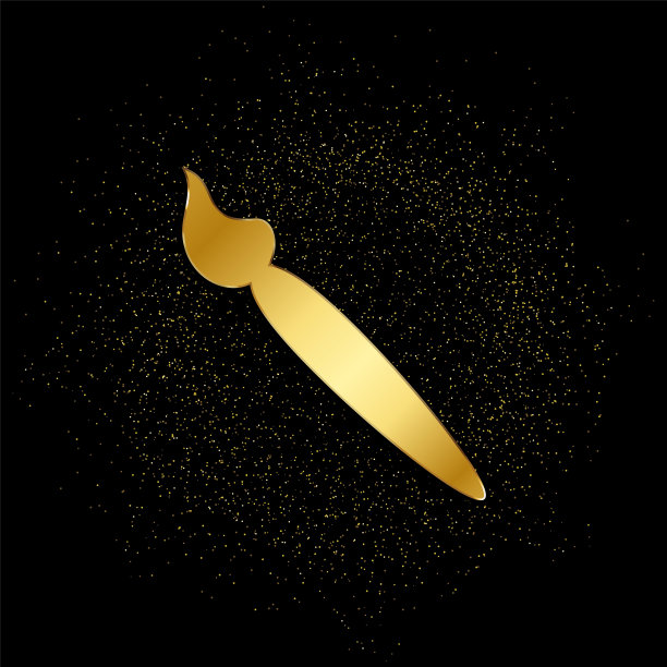 飘逸金色线条logo模板