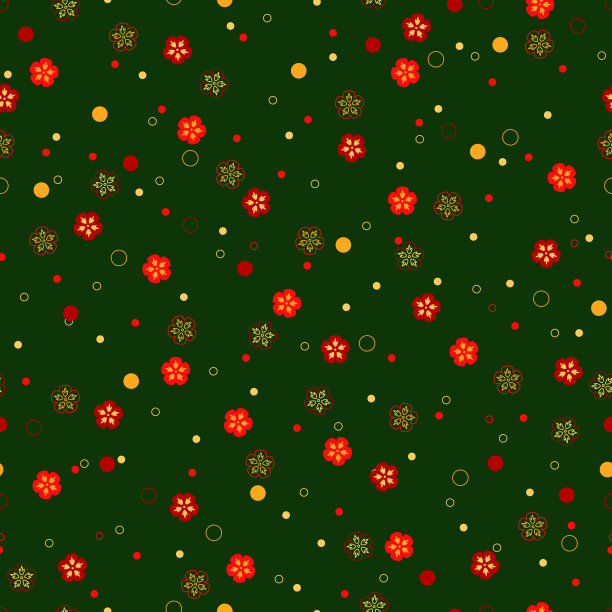 精美圆形花纹图案素材