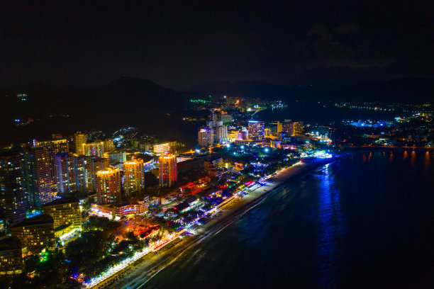 城市夜景霓虹灯