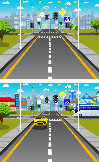 交通公路插画