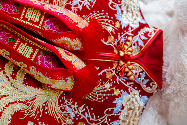 红色婚庆背景 红色中式婚礼背景
