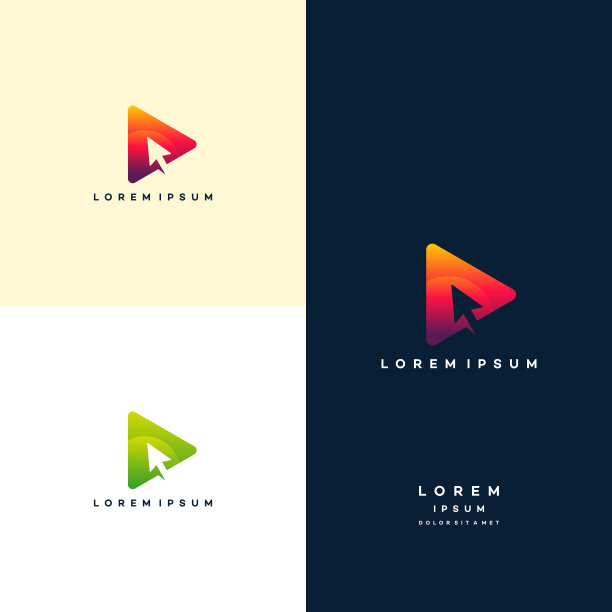 简单三角logo设计