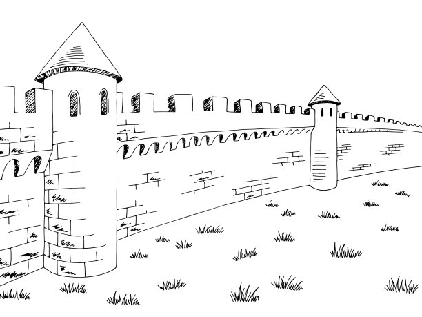 城堡线描