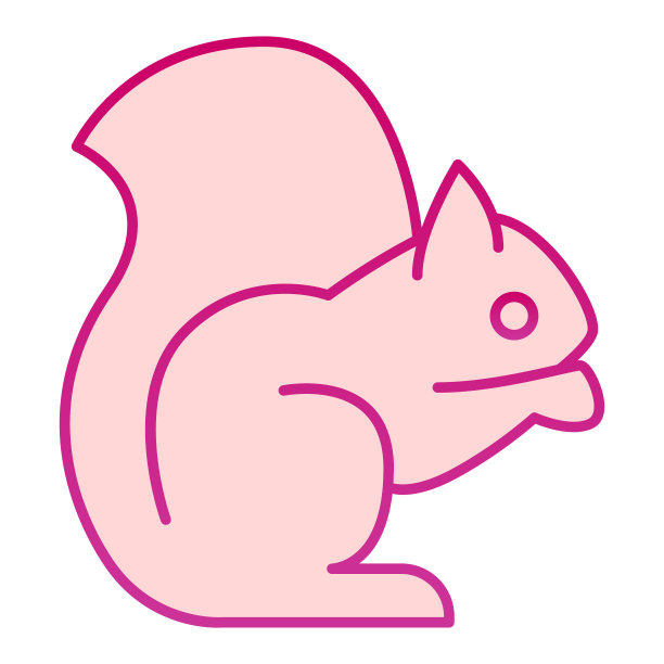 卡通松鼠logo标志
