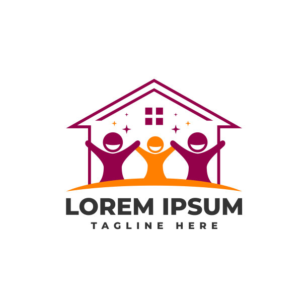 爱心logo人物标志