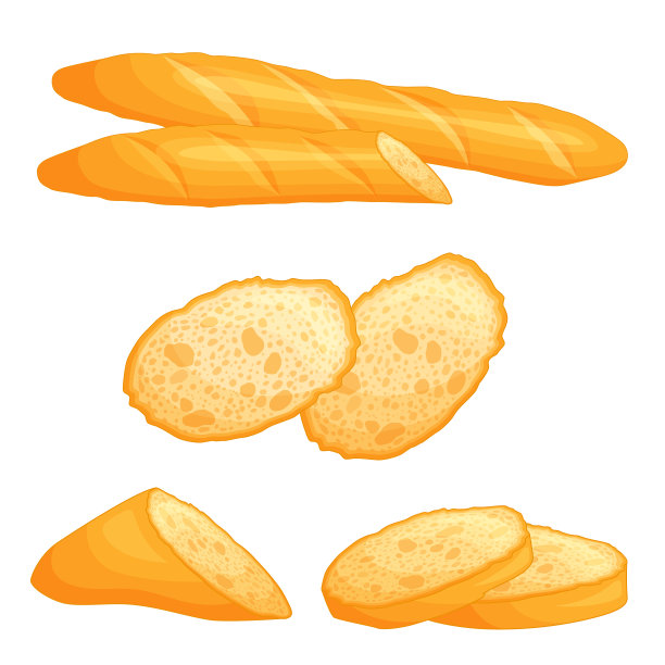 面包卷矢量图