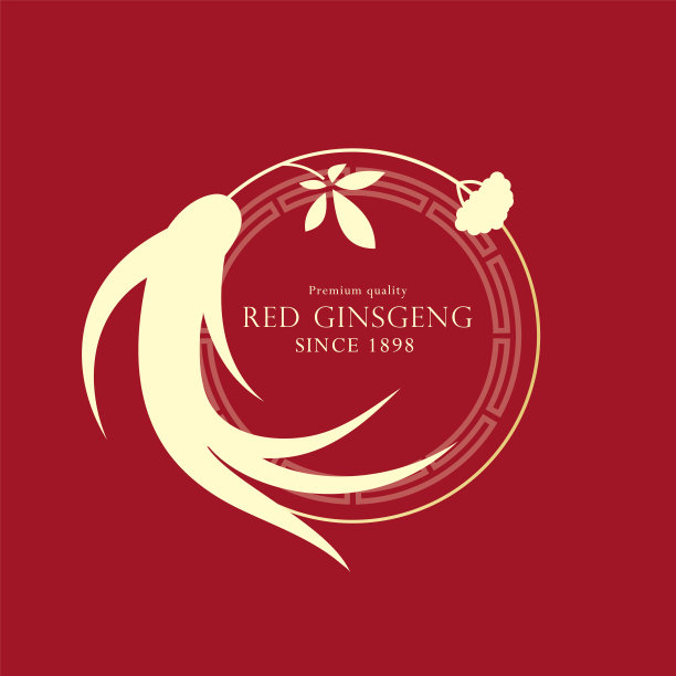 红色金色标志logo