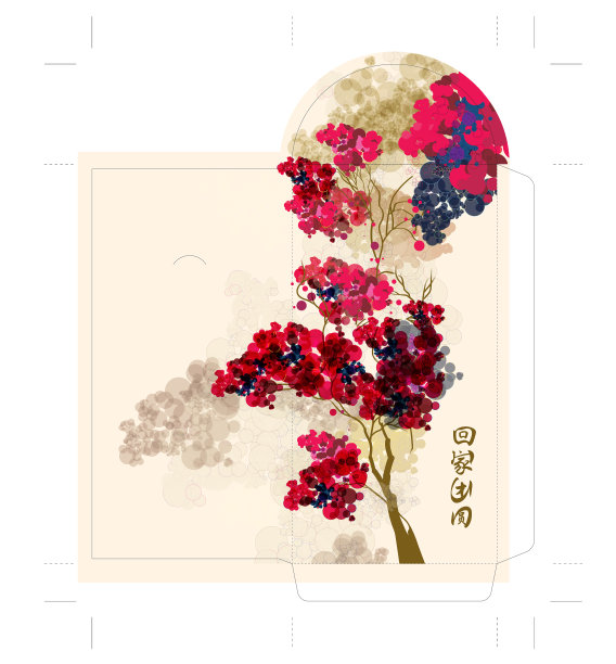 中国风花卉插画