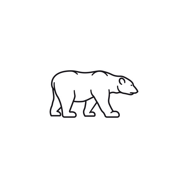 北极熊线稿