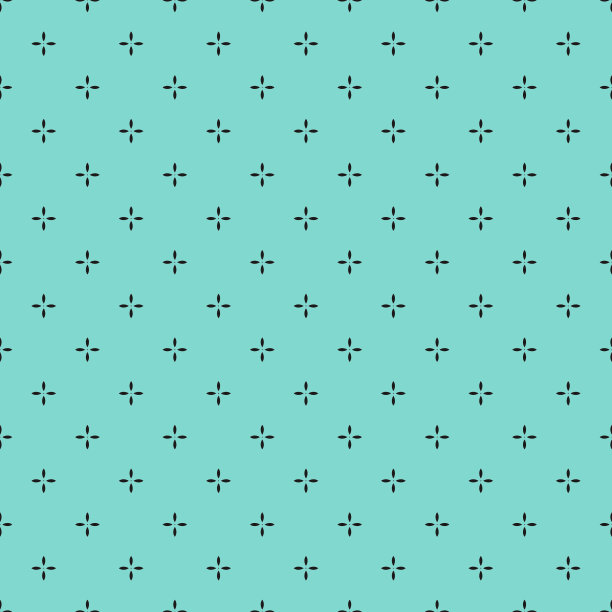 蓝绿几何六边形无缝图案