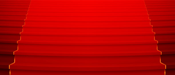 红色抽象地毯