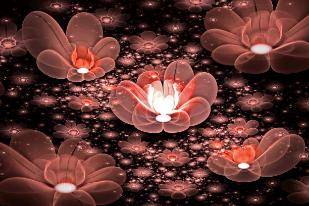 3d水晶花