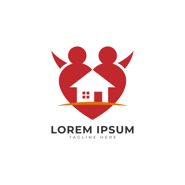 爱心logo人物标志