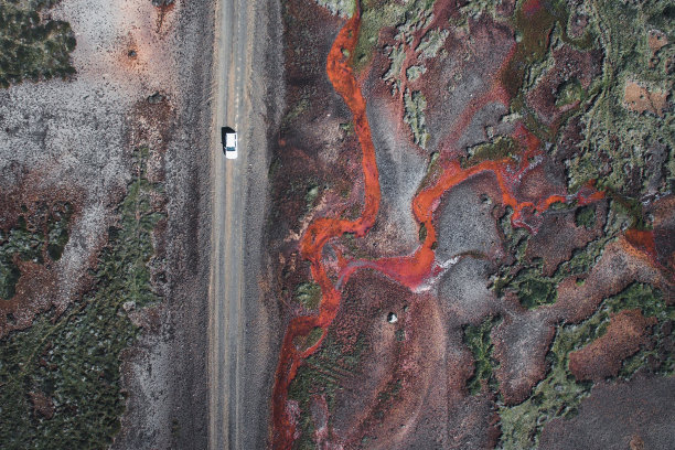 抽象火山岩浆