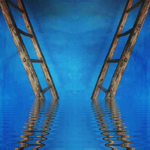 蓝色阶梯