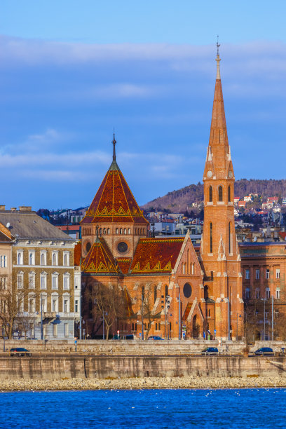 匈牙利城市建筑背景