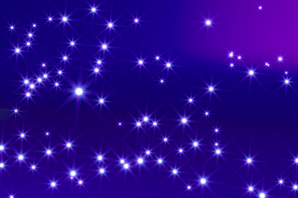 蓝紫深色璀璨星空