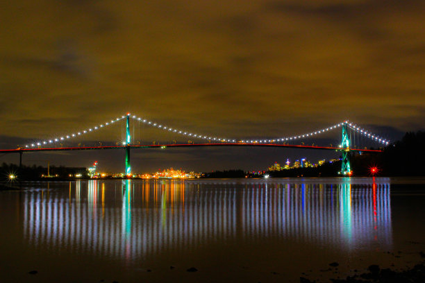 拉索大桥夜景