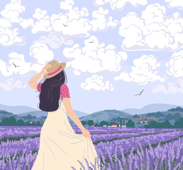 田园紫花丛