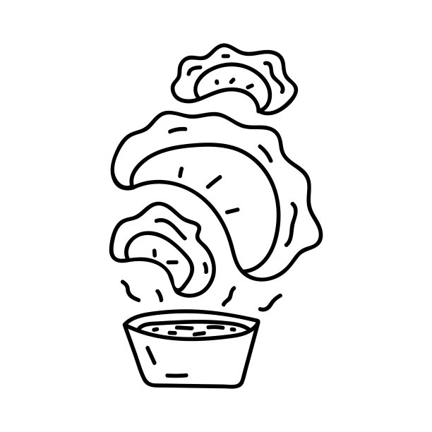 饺子小吃饺子插画