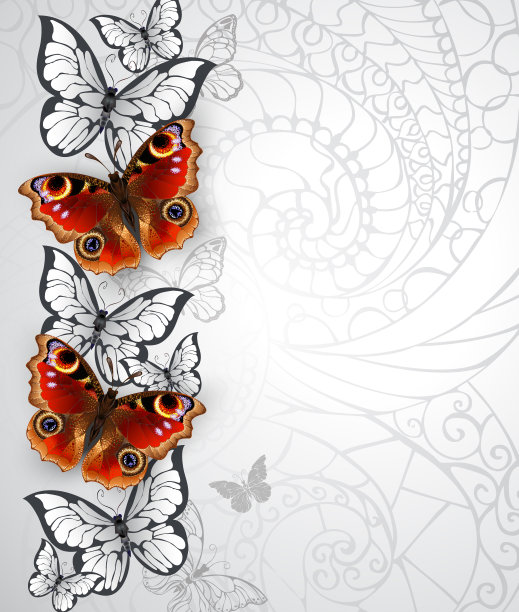 抽象蝴蝶艺术装饰画