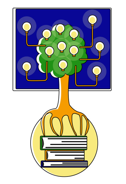 现代校园扁平风矢量插画