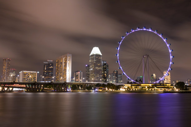 新加坡地标建筑天际线