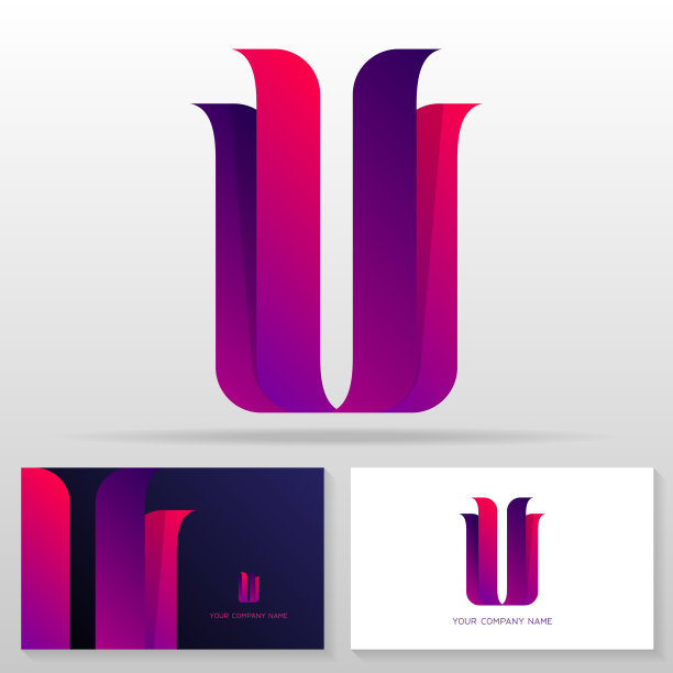u字母创意logo设计